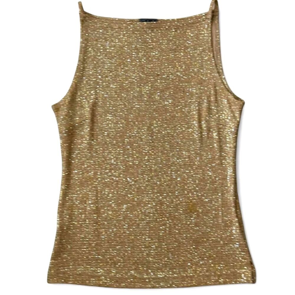 Heart Moon Star Women's Gold glitter tank